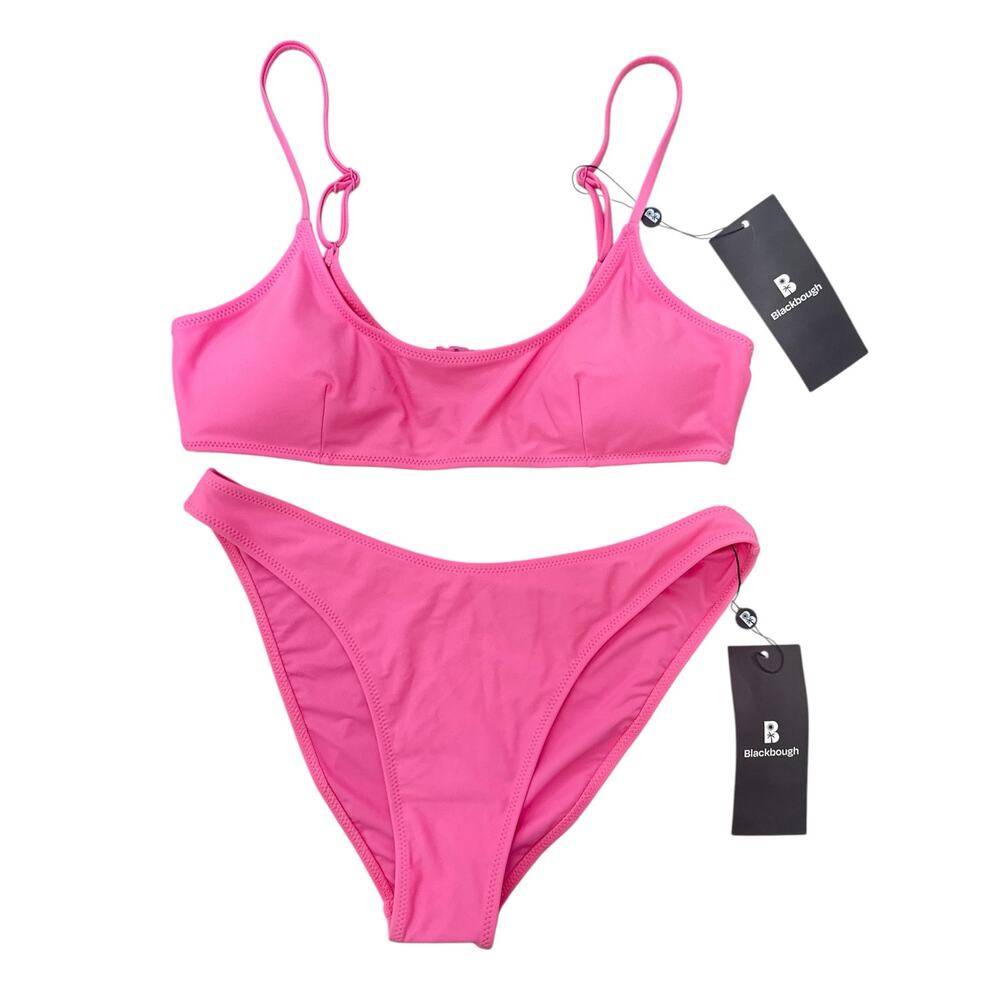 NWT Blackbough Swim Pink Bikini Set Top L Bottom XL